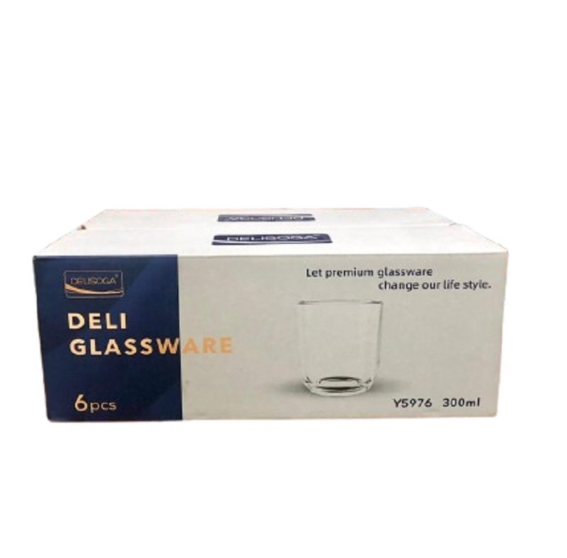 Glass 1 DELI GLASSWARE Y5976-300ML GLASS 6PC - Image 1